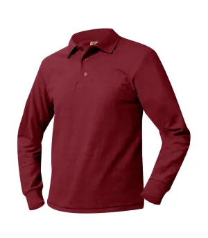 Long Sleeve Polo Shirt - Maroon