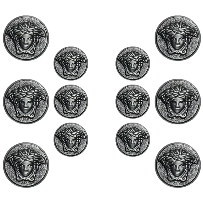 Medusa Metal Shank Buttons(8 Big   8 Small)