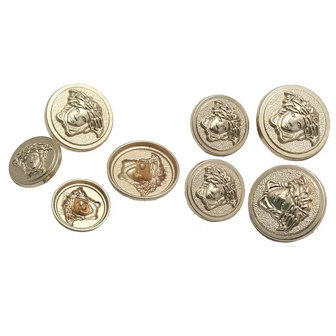 Medusa Metal Shank Buttons(8 Big   8 Small)