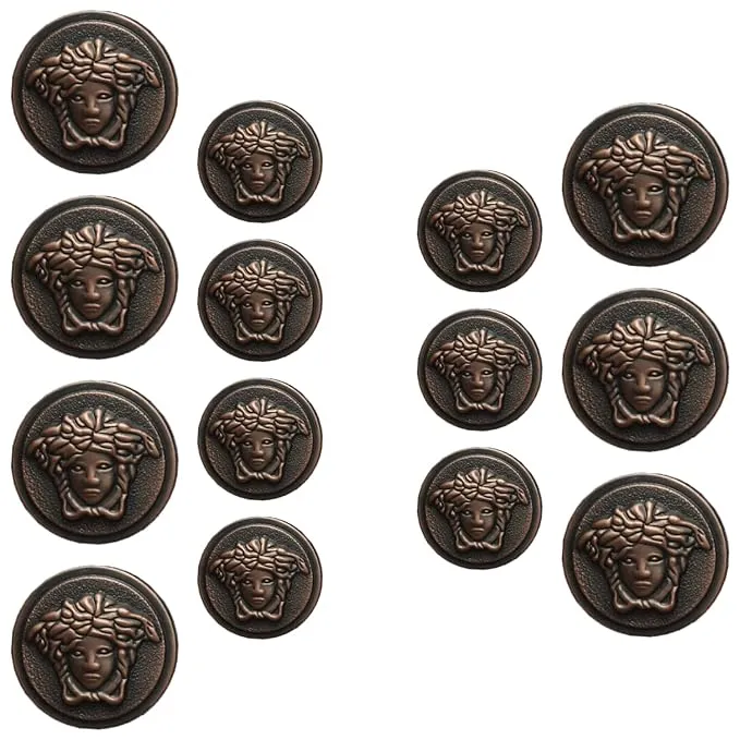 Medusa Metal Shank Buttons(8 Big   8 Small)