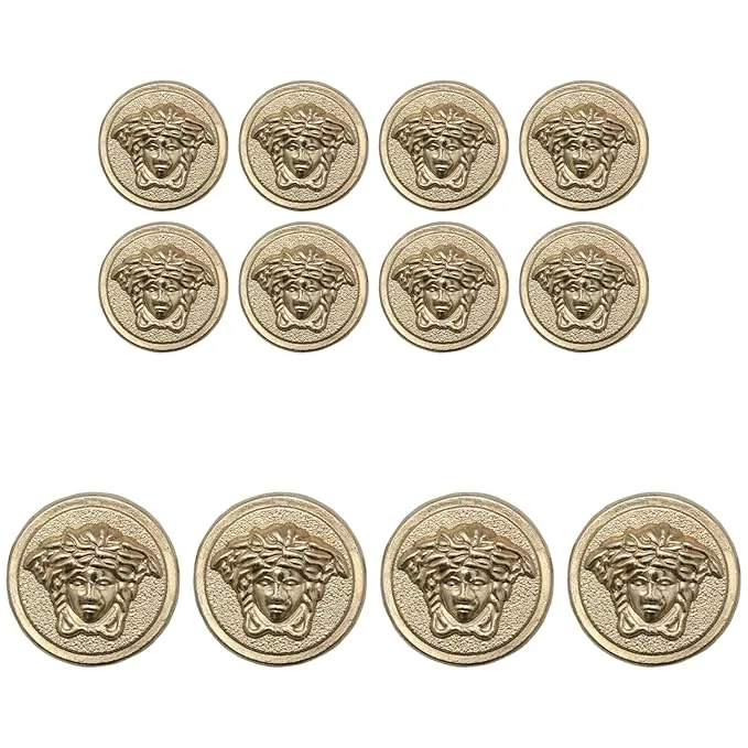 Medusa Metal Shank Buttons(8 Big   8 Small)