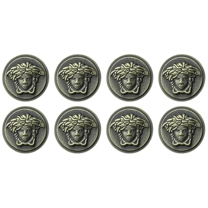 Medusa Metal Shank Buttons(8 Big   8 Small)