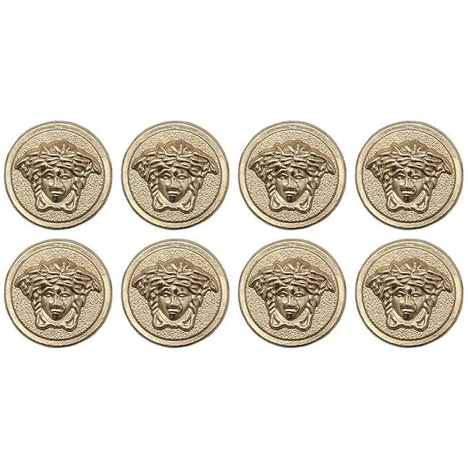 Medusa Metal Shank Buttons(8 Big   8 Small)