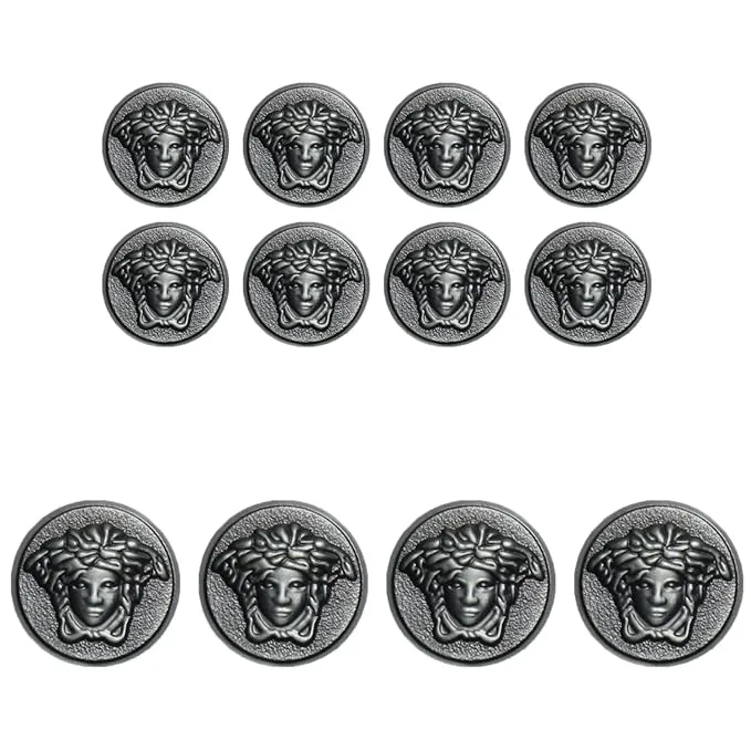 Medusa Metal Shank Buttons(8 Big   8 Small)