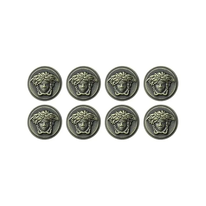 Medusa Metal Shank Buttons(8 Big   8 Small)