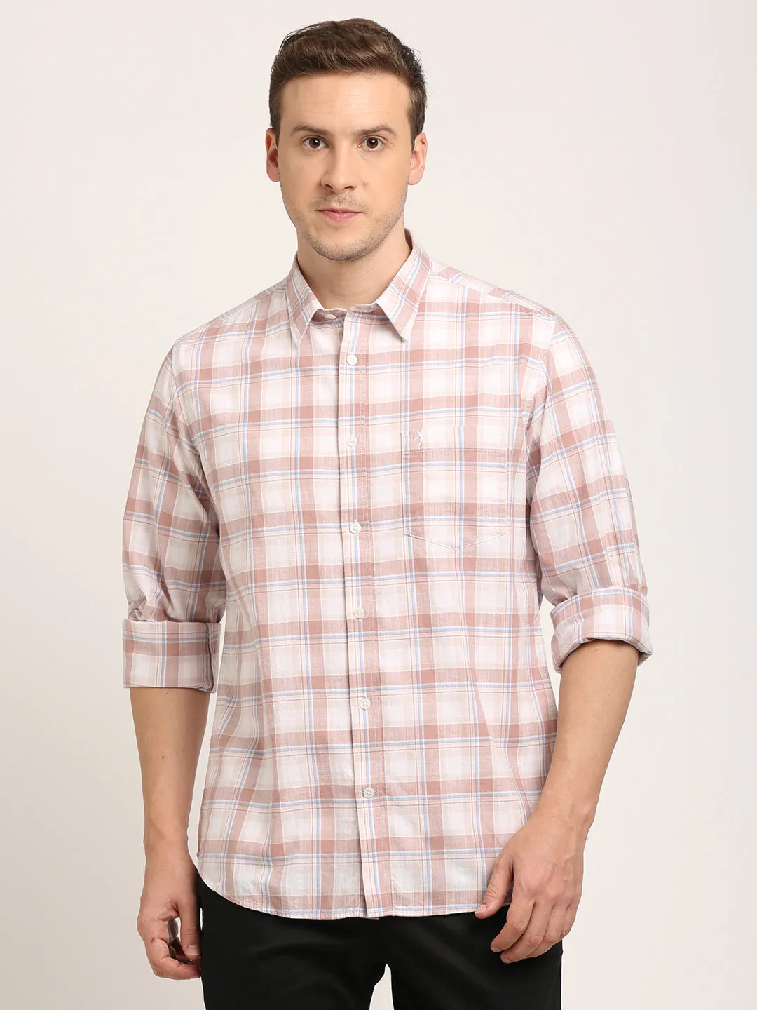 Men Checked Full Sleeve Cotton Shirt