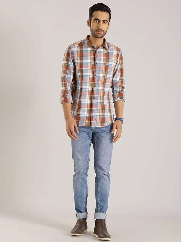 Men Checked Full Sleeve Cotton Shirt