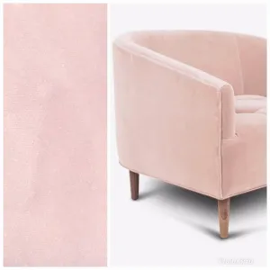 NEW Designer Soft Upholstery Velvet Fabric- Ballet Pink- Sold By The Yard