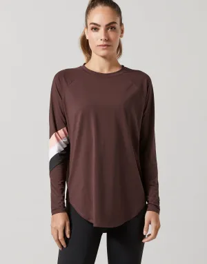 Nikki Long Sleeve Tee in Burgundy