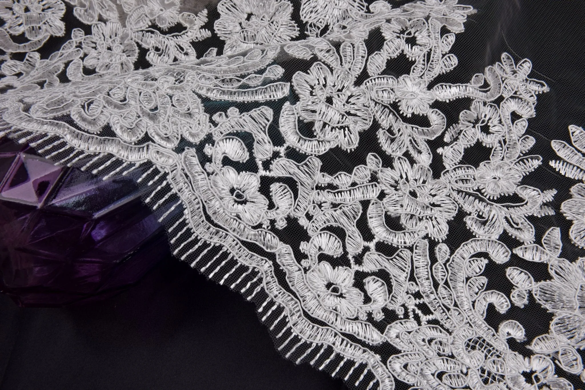 Nylon Mesh Bridal Wear  Embroidery Fabric - GK- 6606/22