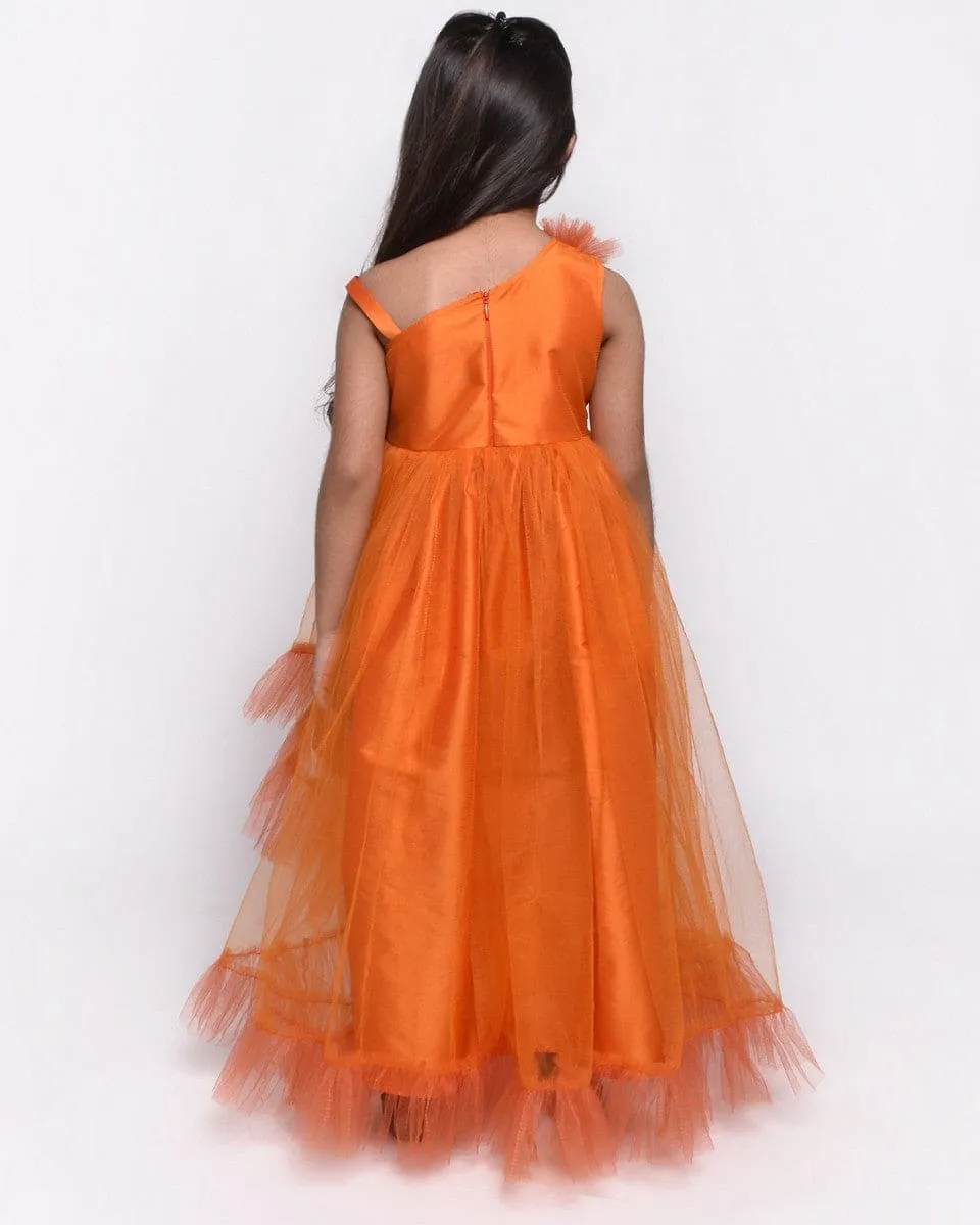 Orange Dual Shade gown