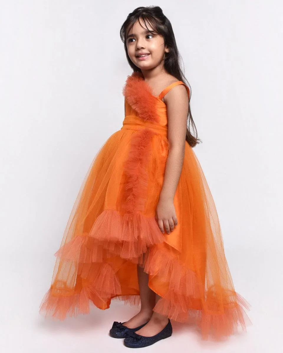 Orange Dual Shade gown