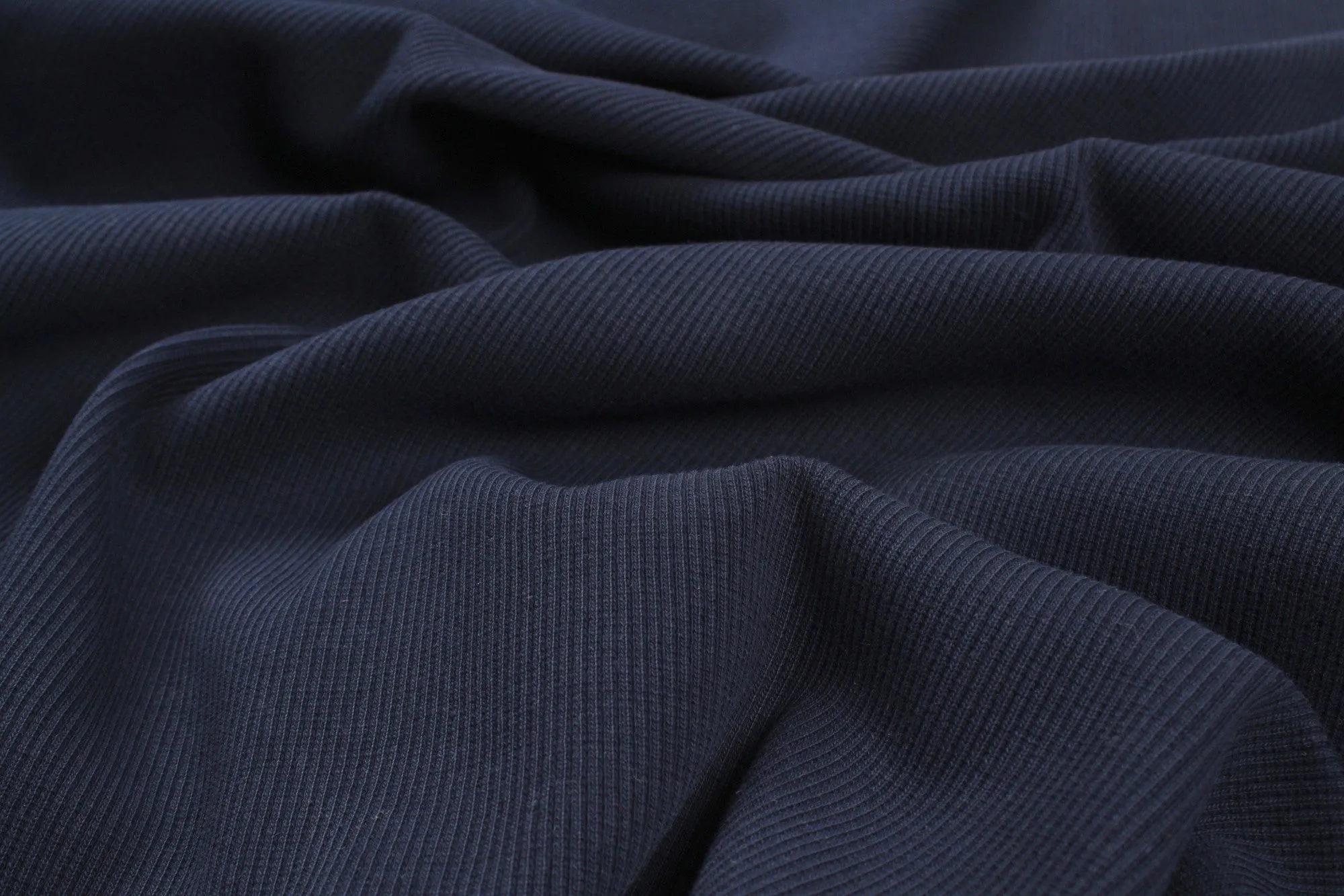 Organic Cotton Stretch Rib 2x2 - Navy