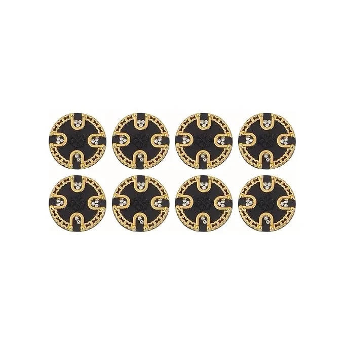 Ornate Diamond Pattern Metal Buttons(7 Big   7 Small)