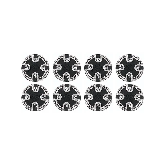 Ornate Diamond Pattern Metal Buttons(7 Big   7 Small)