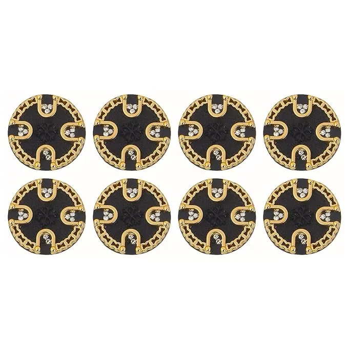 Ornate Diamond Pattern Metal Buttons(7 Big   7 Small)