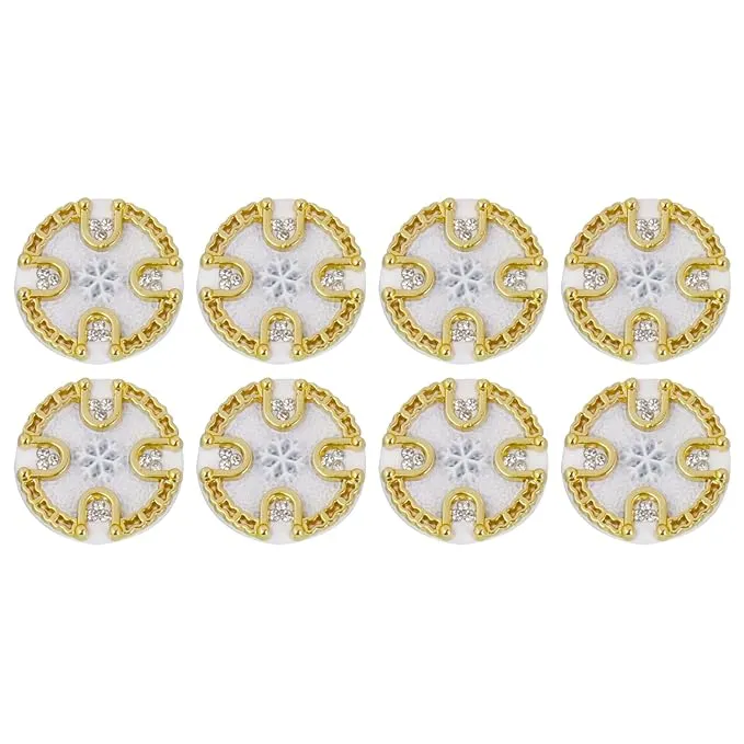 Ornate Diamond Pattern Metal Buttons(7 Big   7 Small)