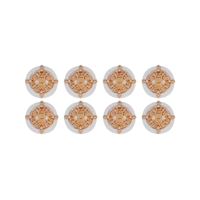 Ornate Floral and Diamond Metal Buttons(6 Big   6 Small)