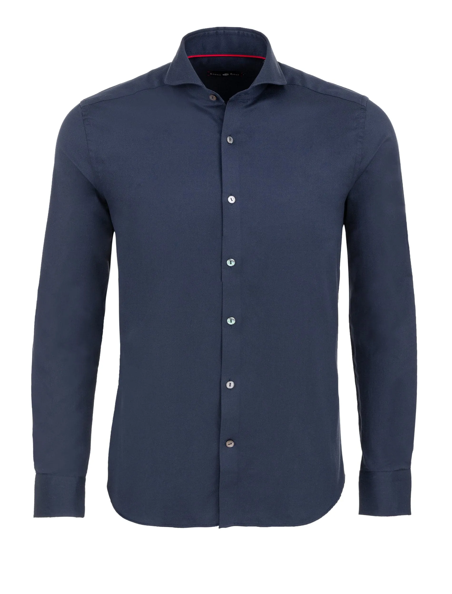 Textured Button Up Shirt in Navy