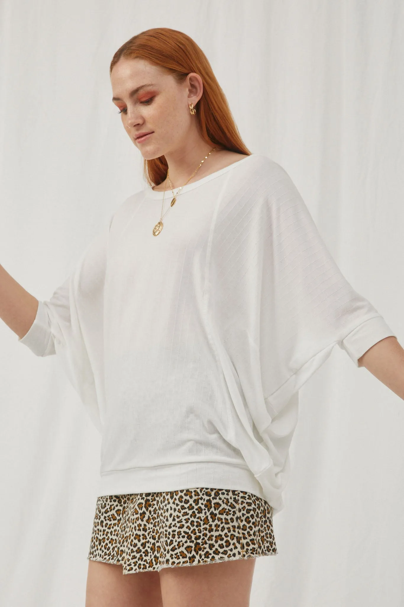 Textured Rib Sheer Off Shoulder Top