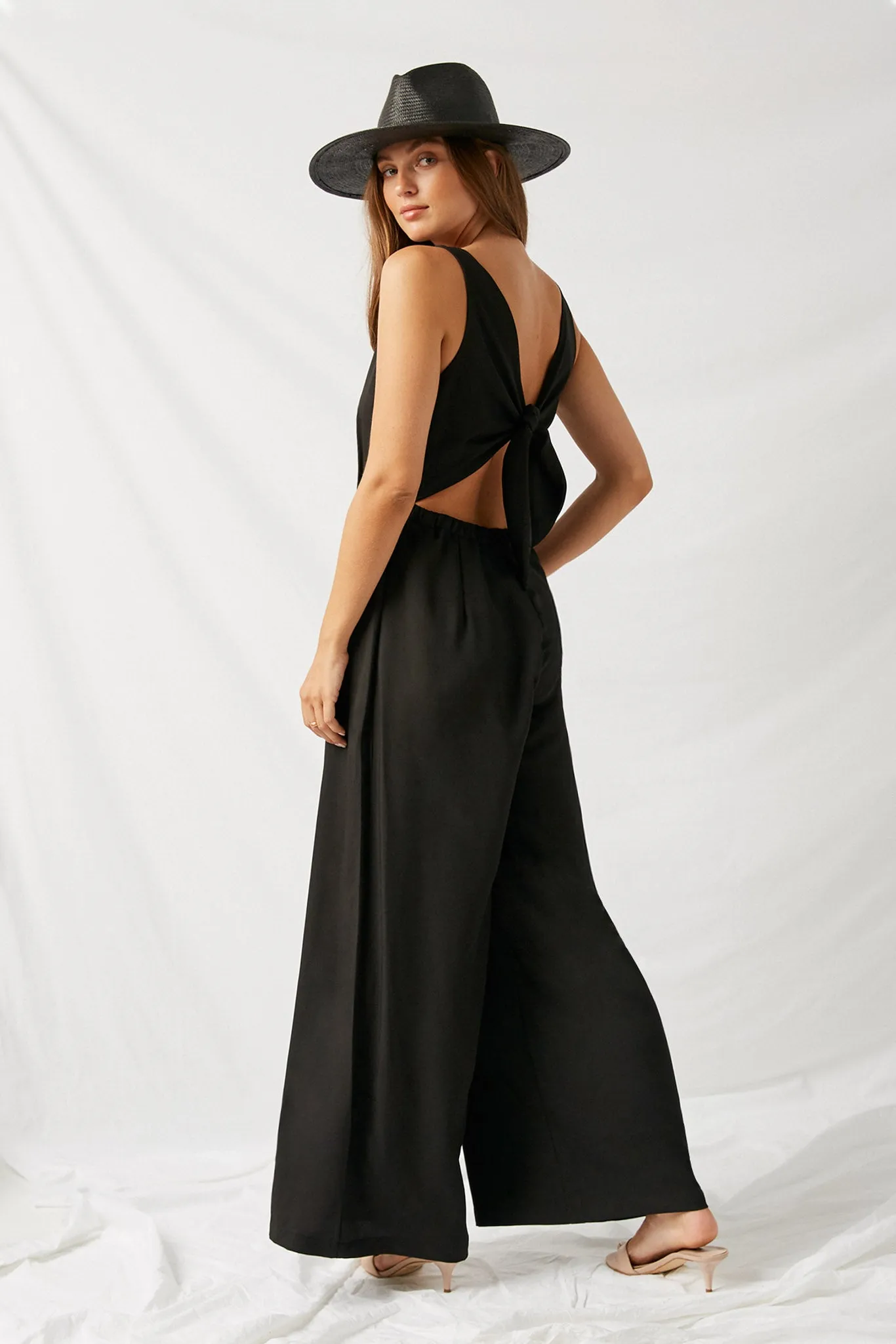 Tie-Back Palazzo Jumpsuit