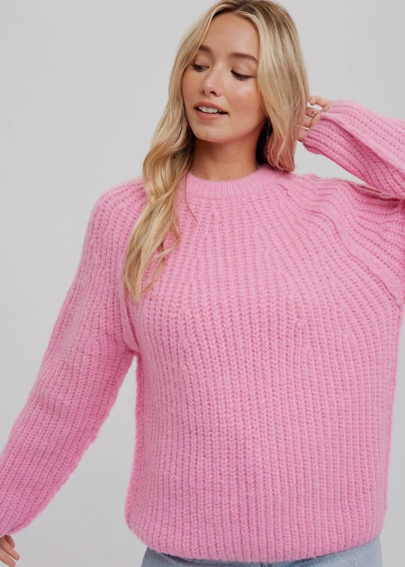 Too Cute Chunky Raglan Sleeve Pullover